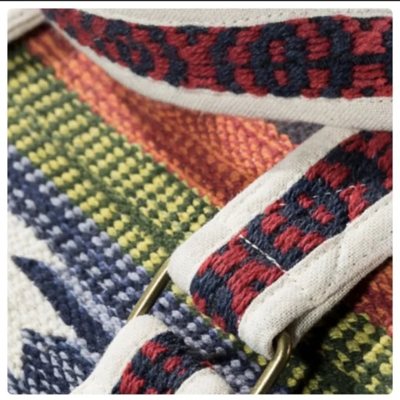 Ruggine Fine Cotton Handmade Woven Navajo Pattern Duffle Bag - Picture 7 of 10